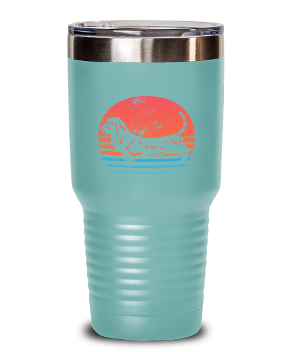 Basset Hound Funny Tumbler, Women Men Travel Coffee Mug, Water Bottle Cup, Unique Idea