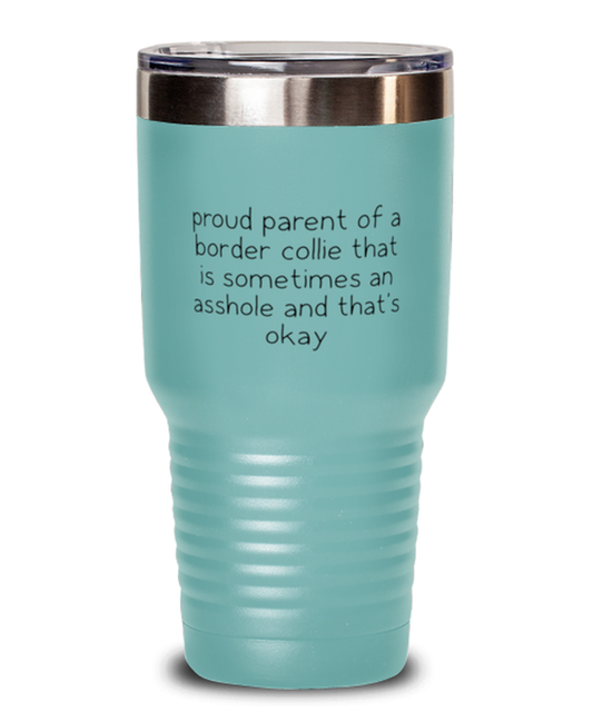 Border Collie Funny Tumbler, Women Men Travel Coffee Mug, Water Bottle Cup, Unique Idea