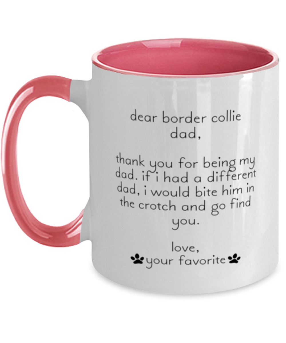 Border Collie Dad Funny Coffee Mug, Women Men Cup, Unique Idea