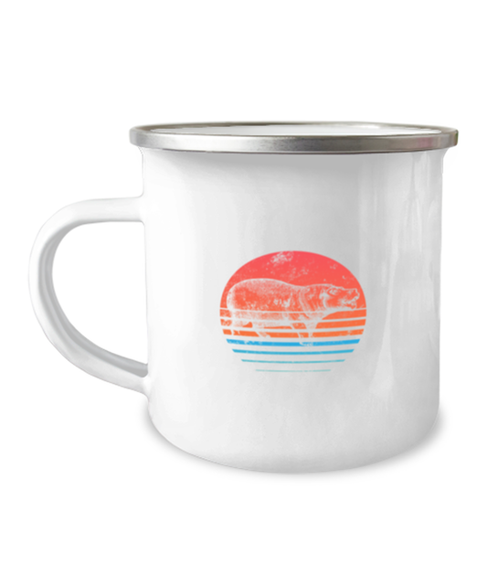 Hippopotamus River Hippo Lover Funny Campfire Mug, Women Men Camping Coffee Cup, Unique Idea