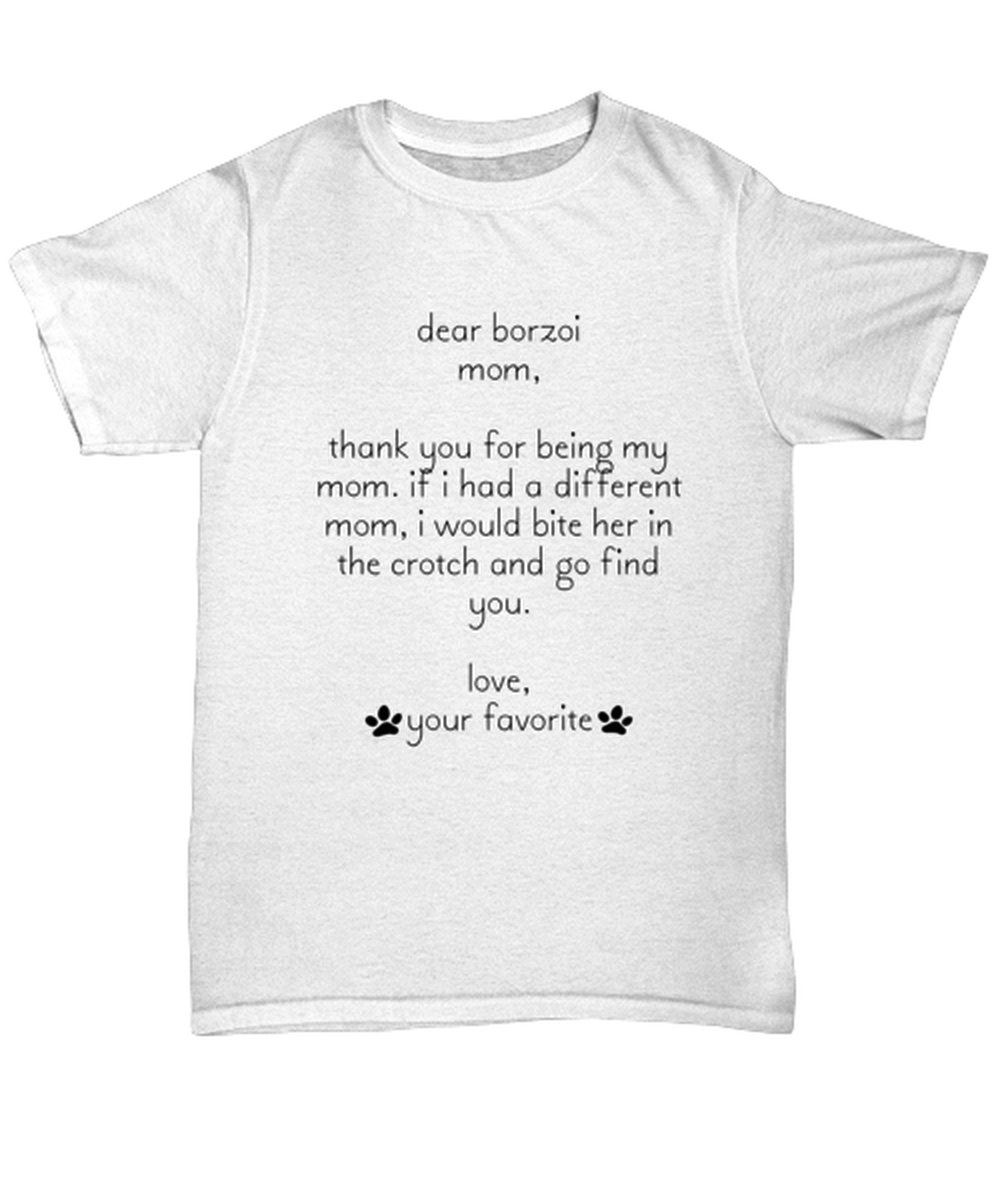 Borzoi Mom Funny T Shirt, Unisex Tshirt, Unique Tee Idea, For Men and Women