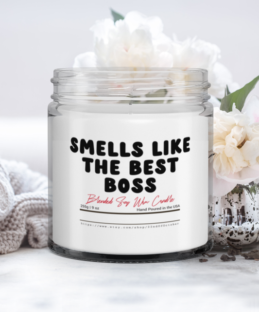 Boss Day Best Funny Scented Candle, Vanilla Cozy Candle, Unique Gag Idea, Him Her