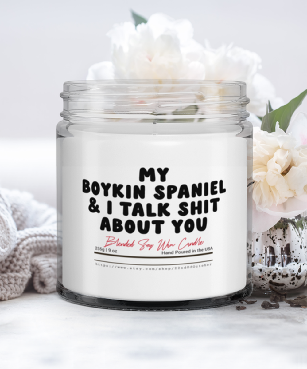 Boykin Spaniel Owner Lover Mom Dad Funny Scented Candle, Vanilla Cozy Candle, Unique Gag Idea, Him Her