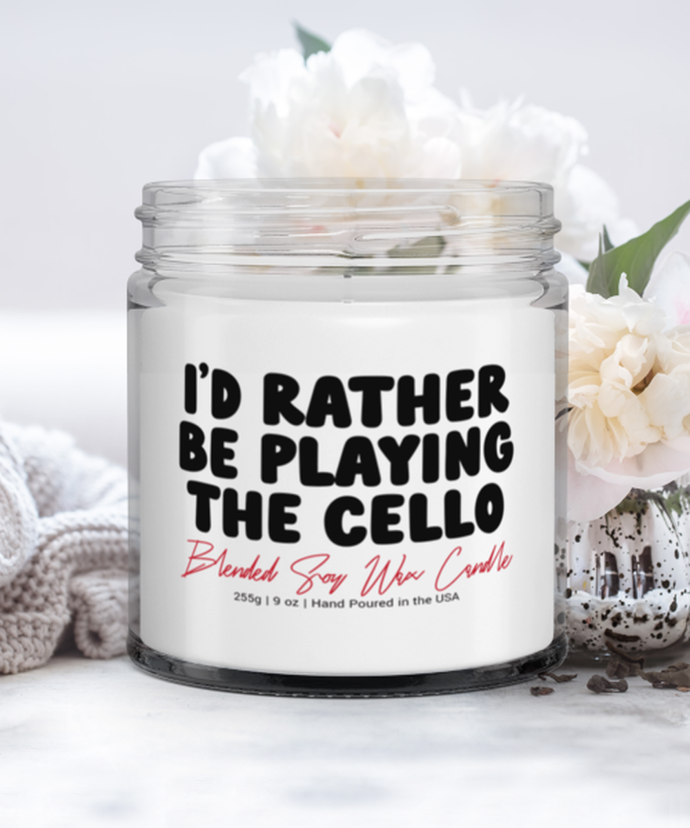 Cello Cellist Player Teacher Funny Scented Candle, Vanilla Cozy Candle, Unique Gag Idea, Him Her