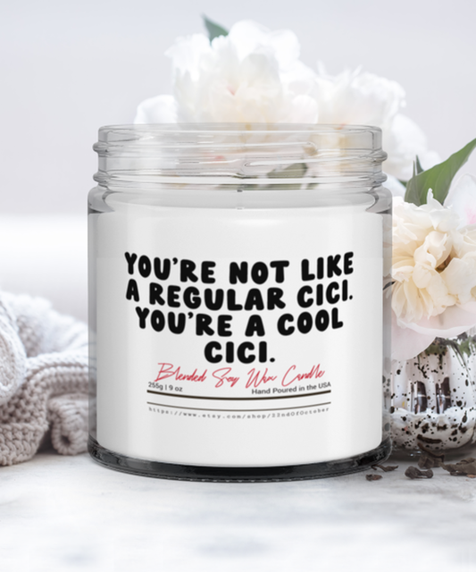 CiCi Funny Scented Candle, Vanilla Cozy Candle, Unique Gag Idea, Him Her