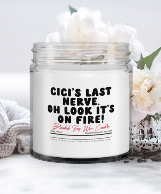 CiCi Funny Scented Candle, Vanilla Cozy Candle, Unique Gag Idea, Him Her