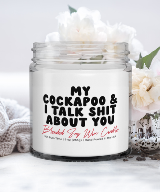 Cockapoo Lover Owner Mom Dad Funny Scented Candle, Vanilla Cozy Candle, Unique Gag Idea, Him Her