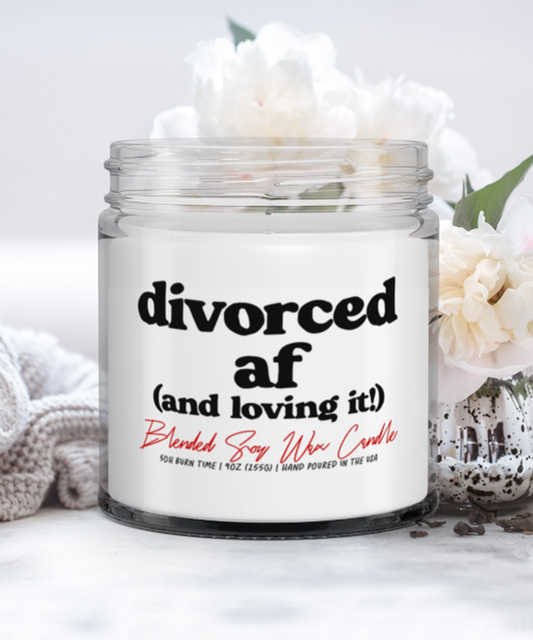 Divorcee Newly Divorced Papers Signed Funny Scented Candle, Vanilla Cozy Candle, Unique Gag Idea, Him Her