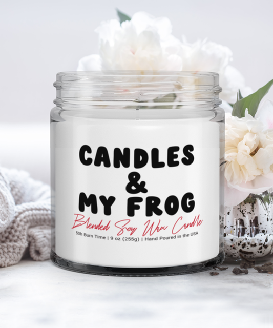 Frog Lover Owner Mom Dad Funny Scented Candle, Vanilla Cozy Candle, Unique Gag Idea, Him Her