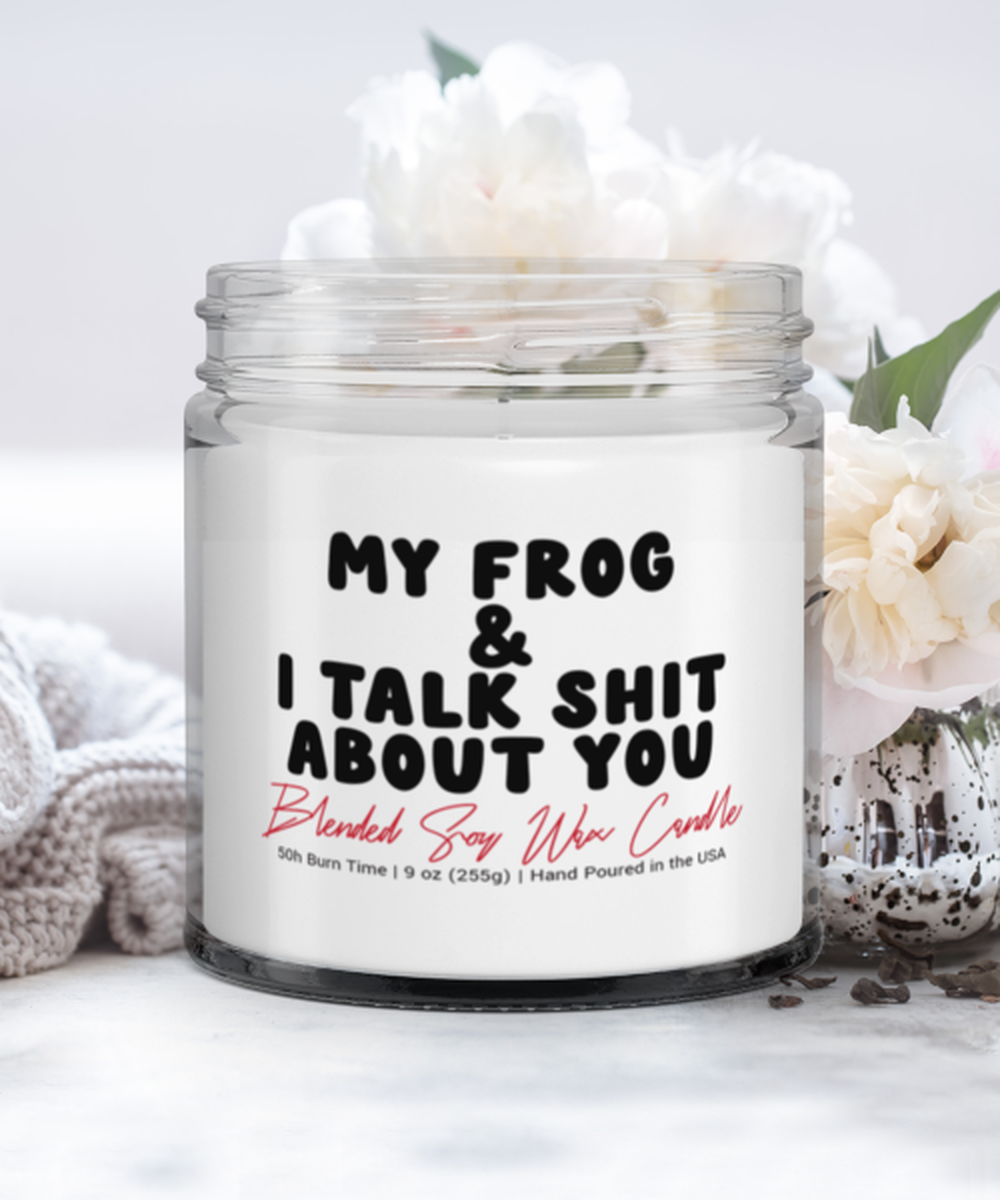 Frog Lover Owner Mom Dad Funny Scented Candle, Vanilla Cozy Candle, Unique Gag Idea, Him Her