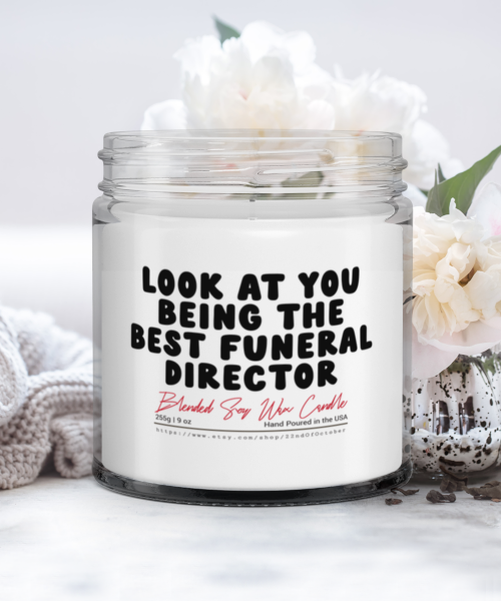 Funeral Director Funny Scented Candle, Vanilla Cozy Candle, Unique Gag Idea, Him Her