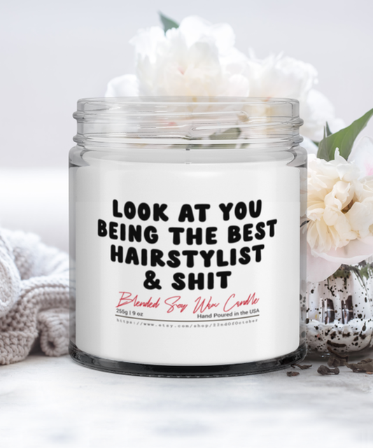 Hairstylist Funny Scented Candle, Vanilla Cozy Candle, Unique Gag Idea, Him Her