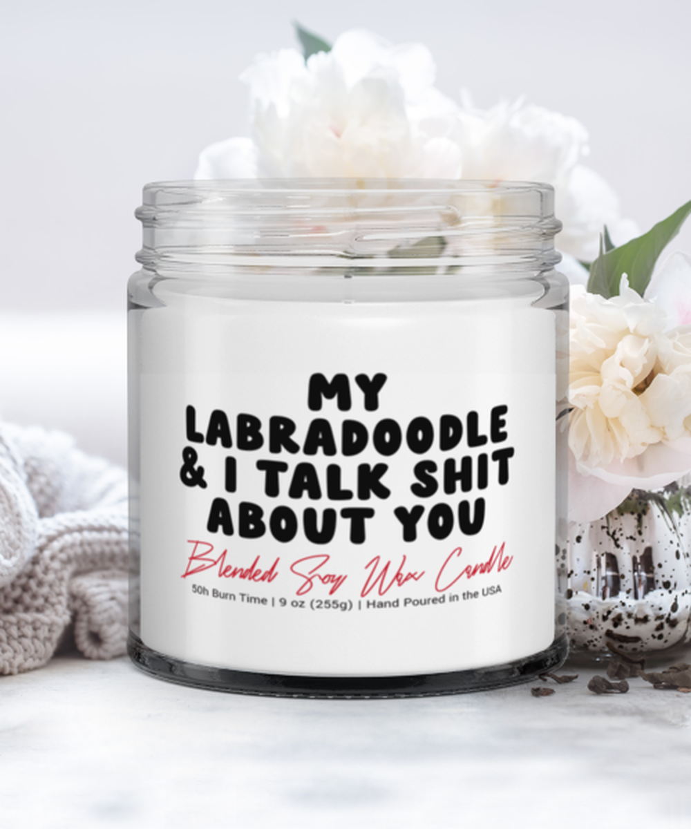 Labradoodle Labra Doodle Lover Owner Mom Dad Funny Scented Candle, Vanilla Cozy Candle, Unique Gag Idea, Him Her