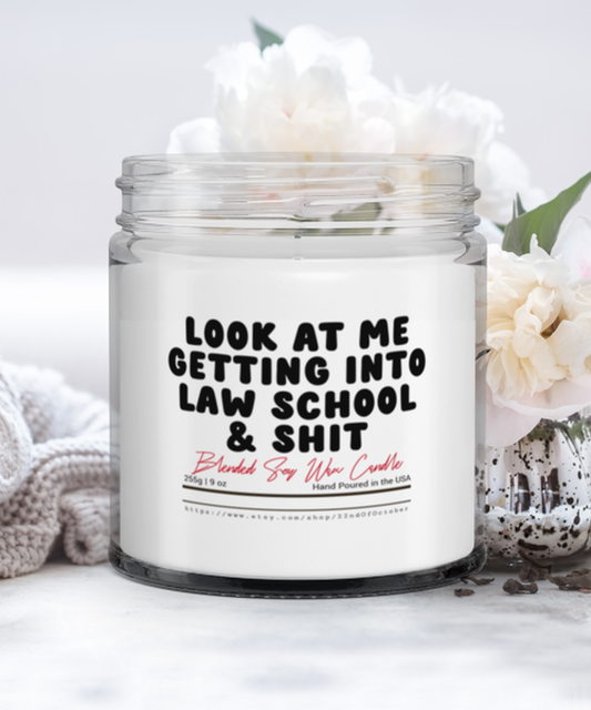 Law School Student Future Lawyer Funny Scented Candle, Vanilla Cozy Candle, Unique Gag Idea, Him Her