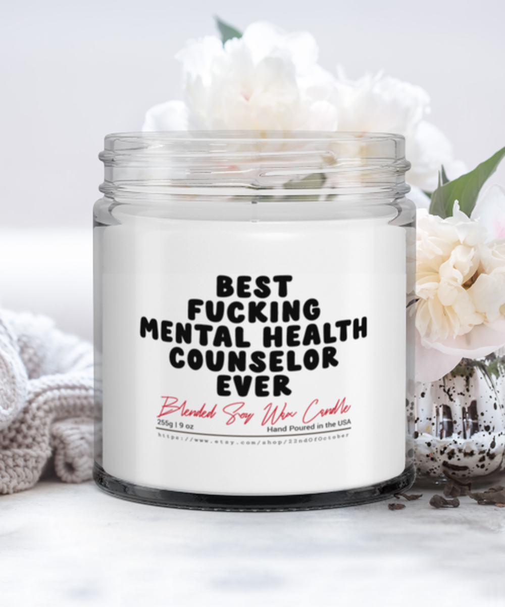 Mental Health Counselor Graduation Funny Scented Candle, Vanilla Cozy Candle, Unique Gag Idea, Him Her