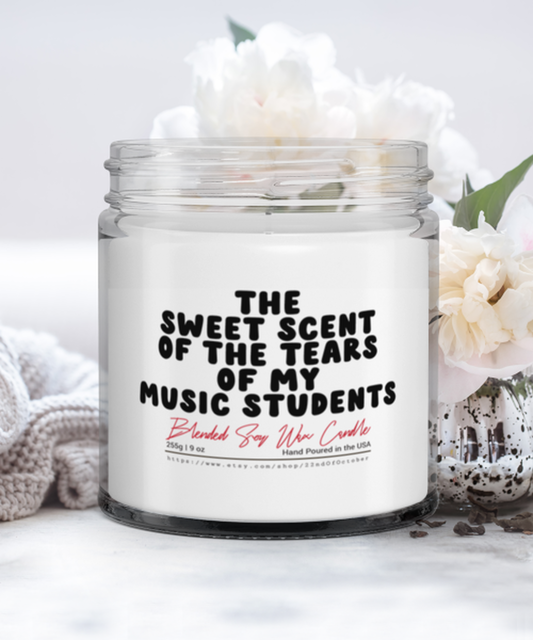 Music Teacher Funny Scented Candle, Vanilla Cozy Candle, Unique Gag Idea, Him Her