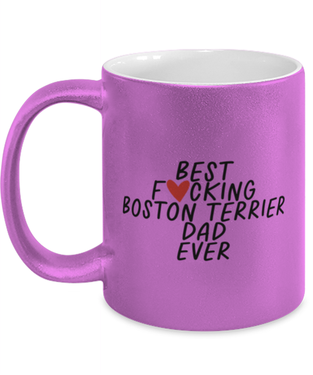 Boston Terrier Dad Funny Coffee Mug, Cup, Unique Gag Idea, Him Her