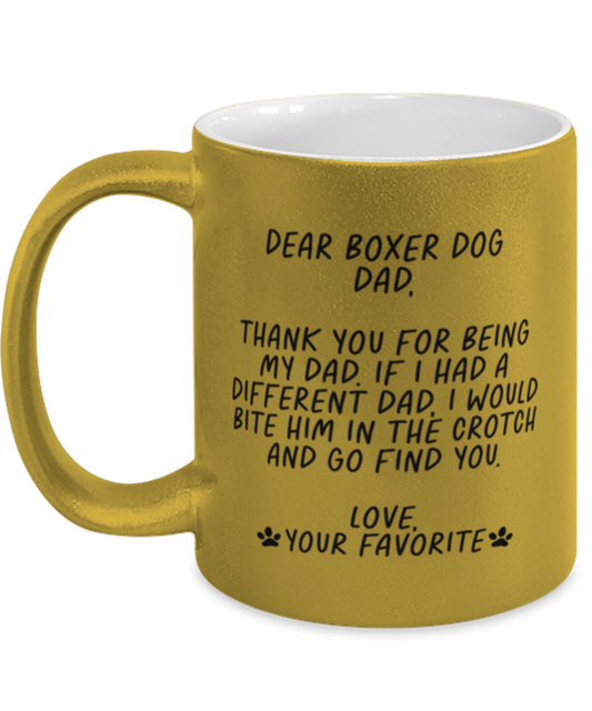 Boxer Dog Dad Funny Coffee Mug, Cup, Unique Gag Idea, Him Her