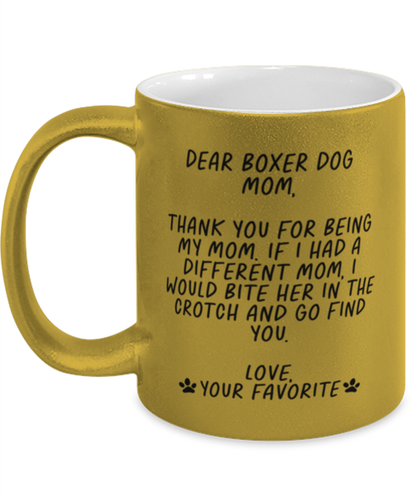 Boxer Dog Mom Funny Coffee Mug, Cup, Unique Gag Idea, Him Her