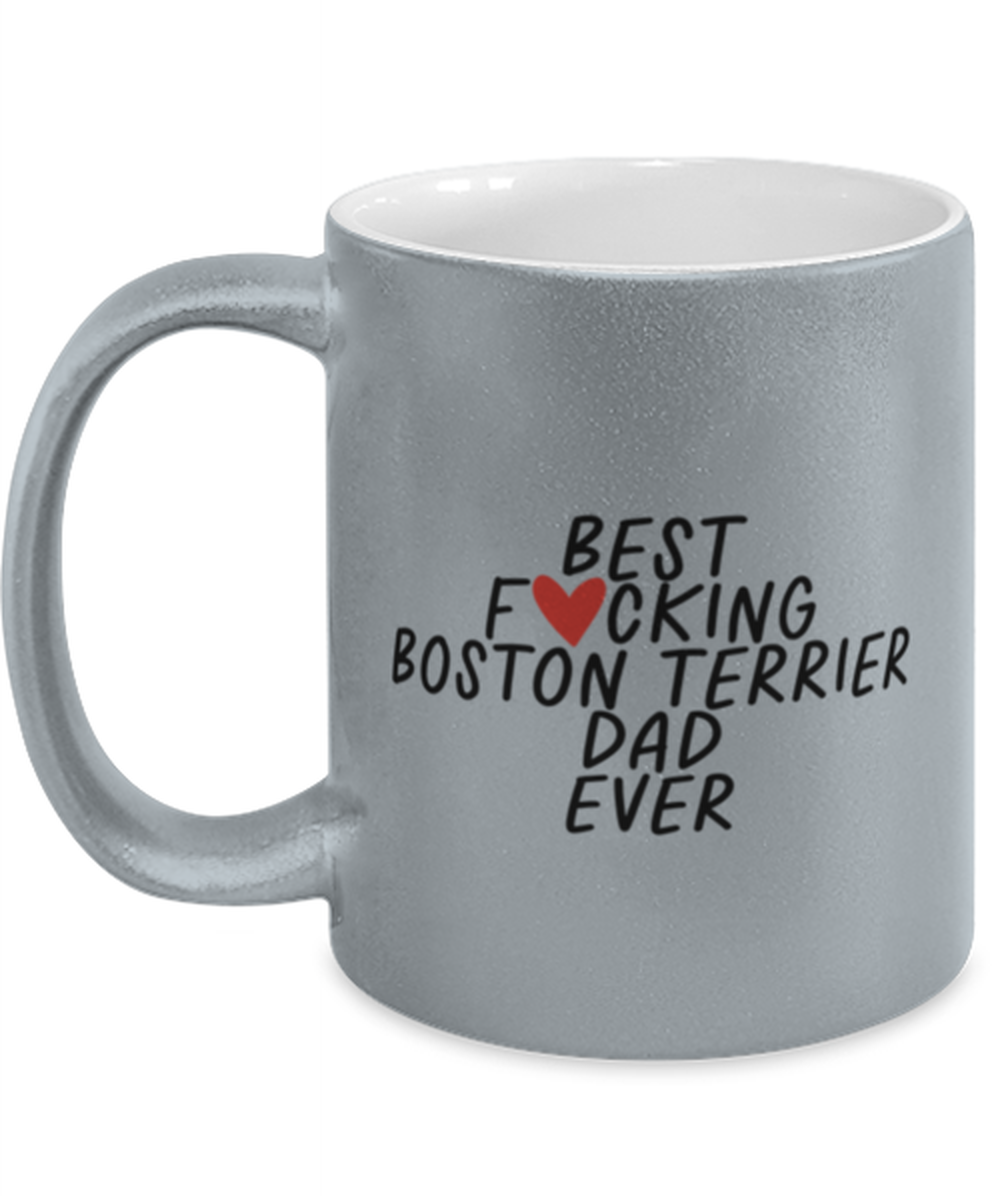 Boston Terrier Dad Funny Coffee Mug, Cup, Unique Gag Idea, Him Her