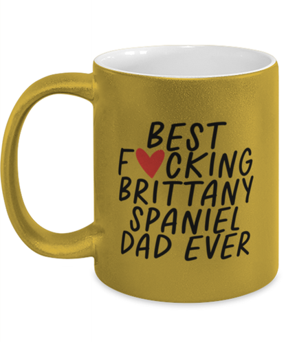 Brittany Spaniel Dad Funny Coffee Mug, Cup, Unique Gag Idea, Him Her