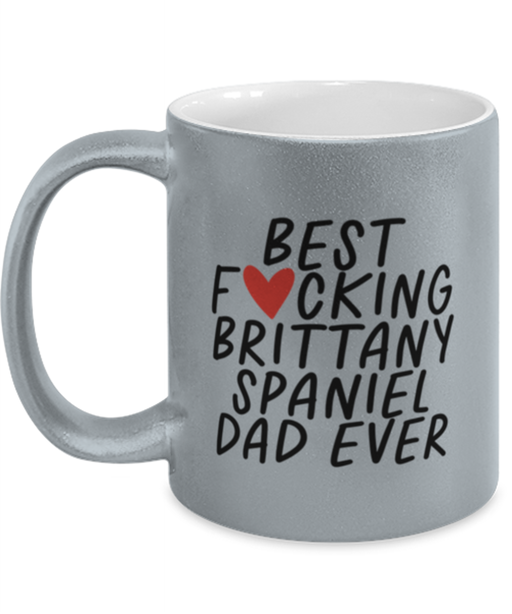 Brittany Spaniel Dad Funny Coffee Mug, Cup, Unique Gag Idea, Him Her