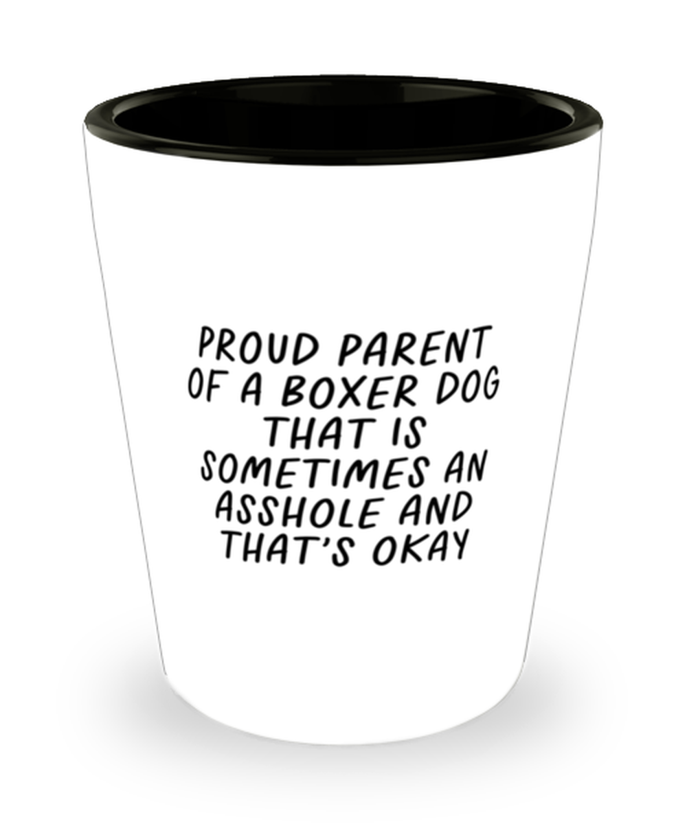 Boxer Dog Funny Shot Glass, Shotglass, Unique Gag Idea, Him Her