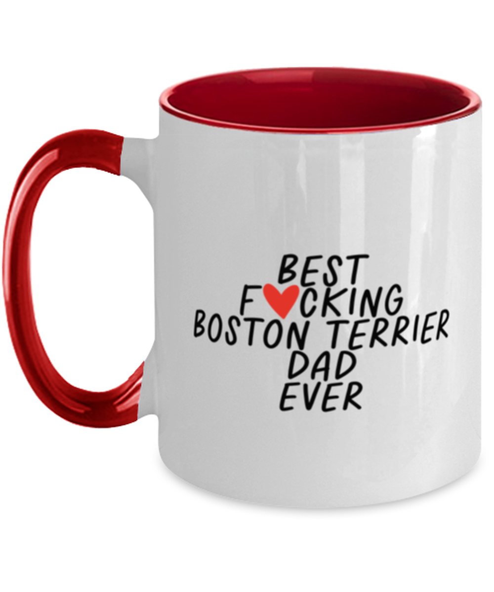 Boston Terrier Dad Funny Coffee Mug, Cup, Unique Gag Idea, Him Her