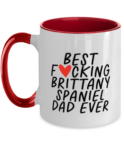 Brittany Spaniel Dad Funny Coffee Mug, Cup, Unique Gag Idea, Him Her