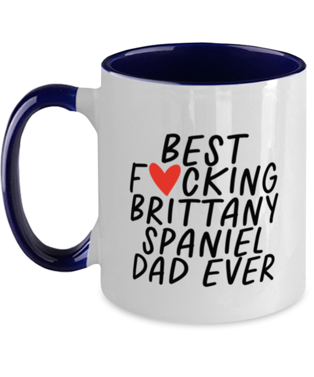 Brittany Spaniel Dad Funny Coffee Mug, Cup, Unique Gag Idea, Him Her