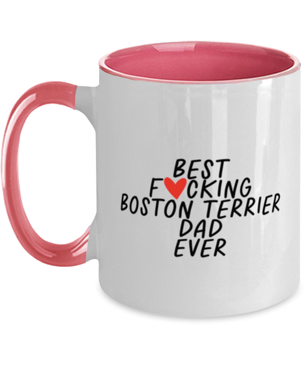 Boston Terrier Dad Funny Coffee Mug, Cup, Unique Gag Idea, Him Her