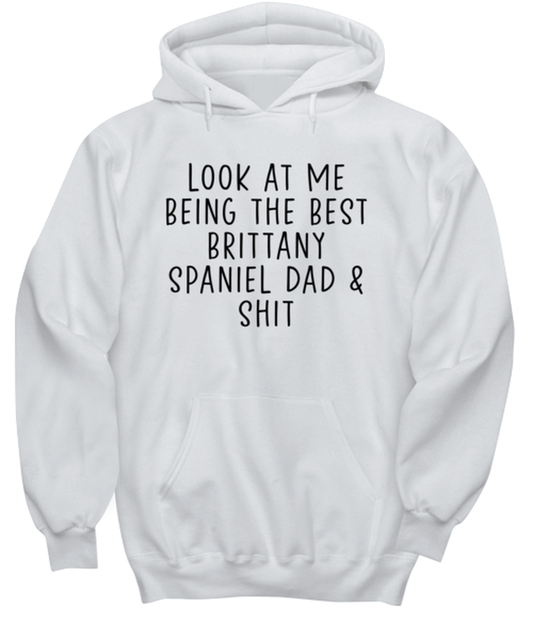 Brittany Spaniel Dad Funny Hoodie, Unisex Hooded Sweatshirt, Hoodie Shirt, Unique Gag Idea, Him Her