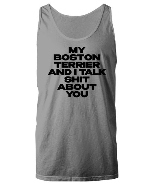 Boston Terrier Funny Tank Top, Unisex, Tank Shirt, Unique Gag Idea, Him Her