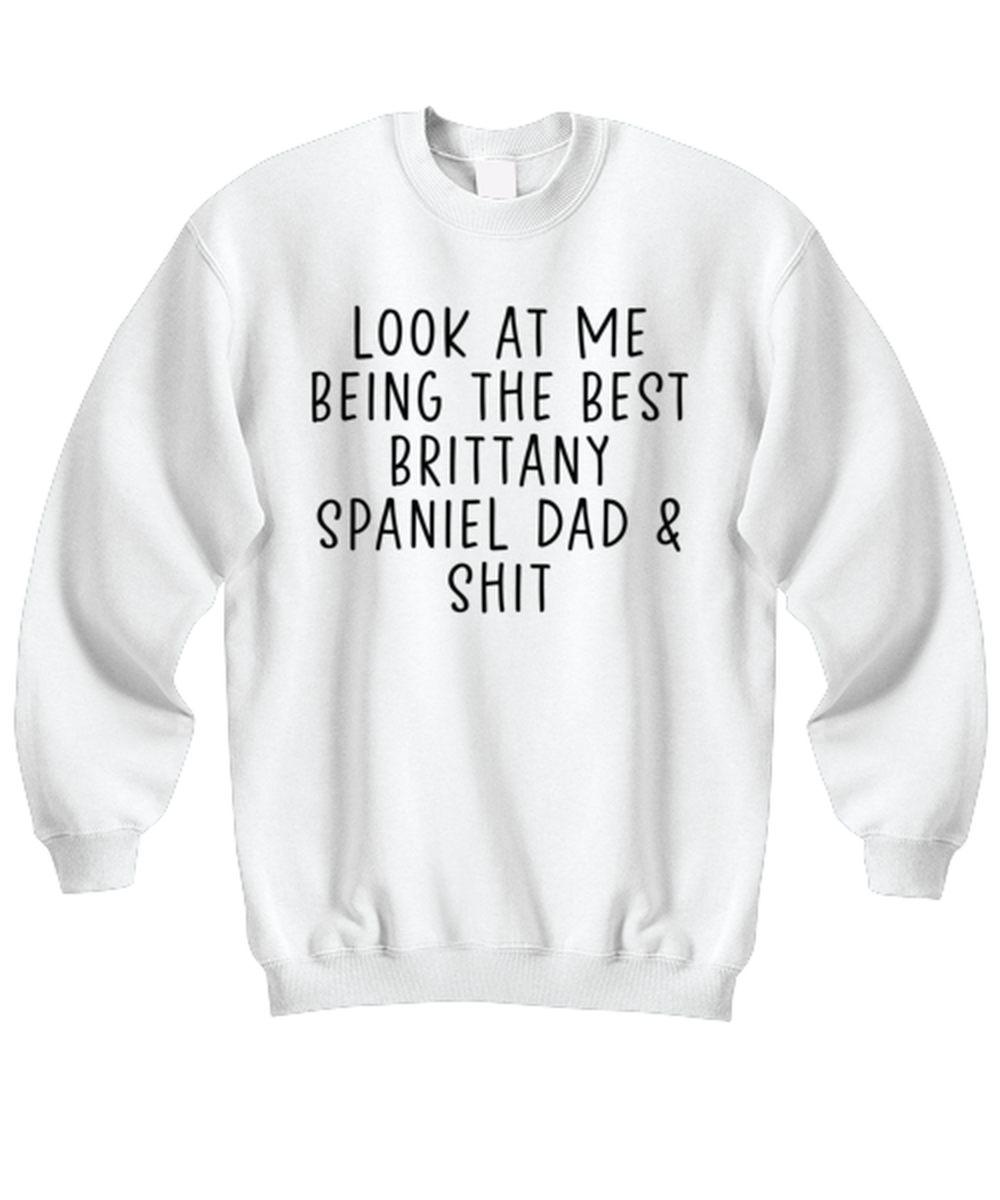 Brittany Spaniel Dad Funny Sweatshirt, Sweater Shirt, Unique Gag Idea, Him Her