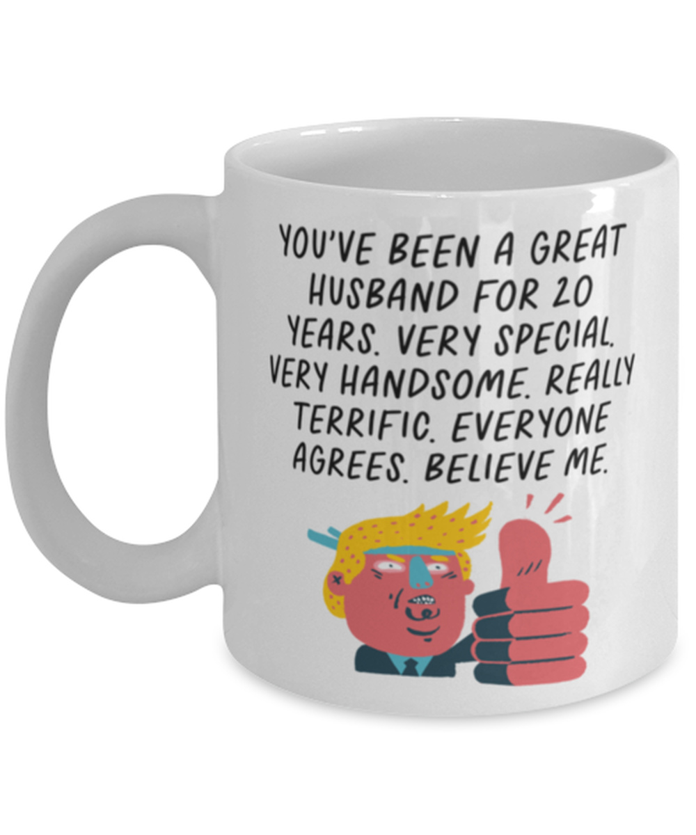 20th Anniversary 20 Year Husband Funny Coffee Mug, Cup, Unique Gag Idea, Him Her