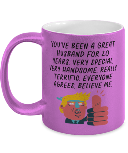 20th Anniversary 20 Year Husband Funny Coffee Mug, Cup, Unique Gag Idea, Him Her