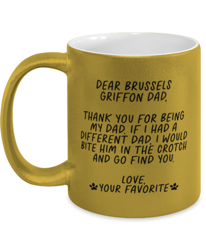 Brussels Griffon Dad Funny Coffee Mug, Cup, Unique Gag Idea, Him Her