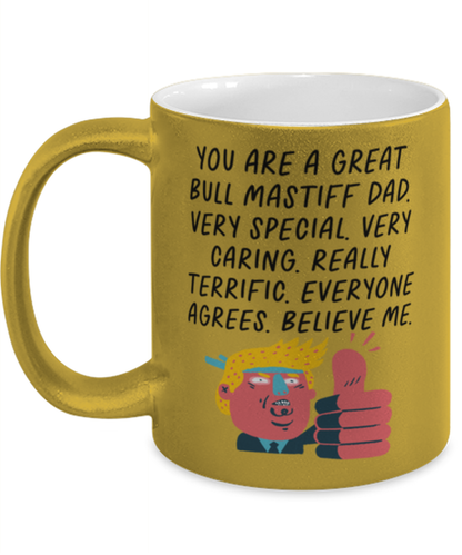 Bull Mastiff Dad Funny Coffee Mug, Cup, Unique Gag Idea, Him Her