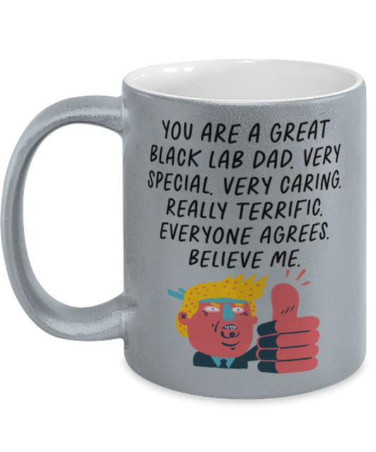 Black Lab Dad Labrador Funny Coffee Mug, Cup, Unique Gag Idea, Him Her