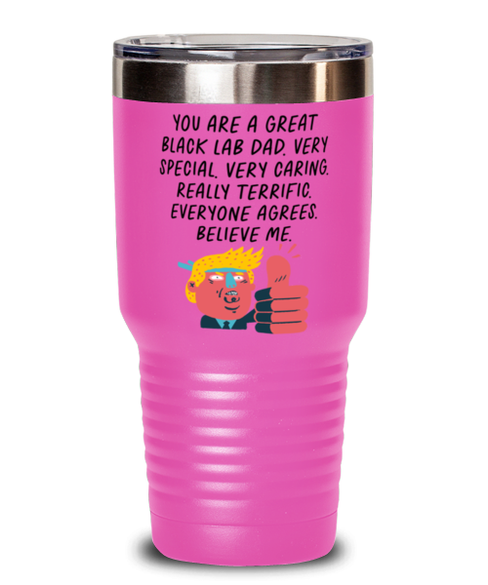 Black Lab Dad Labrador Funny Travel Mug, Tumbler Coffee Cup, Unique Gag Idea, Him Her