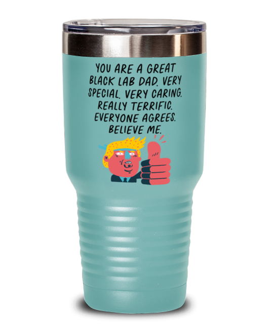 Black Lab Dad Labrador Funny Travel Mug, Tumbler Coffee Cup, Unique Gag Idea, Him Her