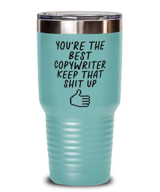 Copywriter Copywrite Funny Travel Mug, Tumbler Coffee Cup, Unique Gag Idea, Him Her