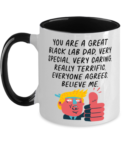 Black Lab Dad Labrador Funny Mug, Coffee Cup, Unique Gag Idea, Him Her