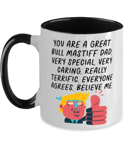 Bull Mastiff Dad Funny Mug, Coffee Cup, Unique Gag Idea, Him Her