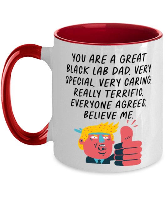 Black Lab Dad Labrador Funny Mug, Coffee Cup, Unique Gag Idea, Him Her