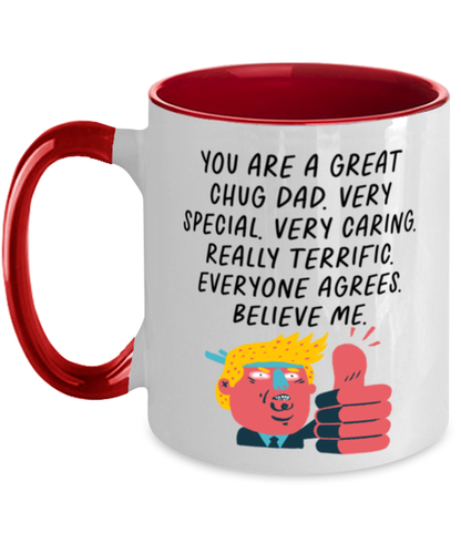 Chug Dad Funny Mug, Coffee Cup, Unique Gag Idea, Him Her