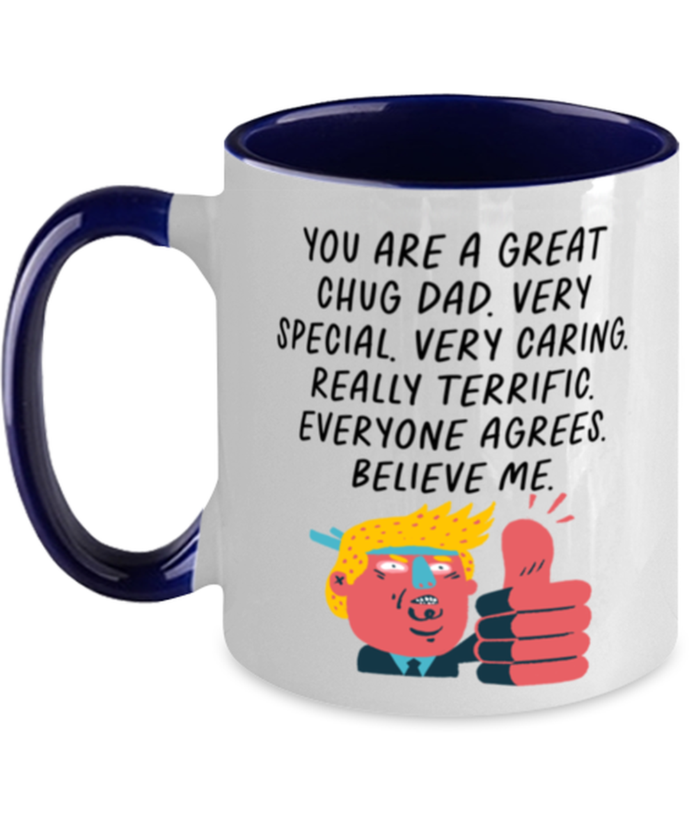 Chug Dad Funny Mug, Coffee Cup, Unique Gag Idea, Him Her