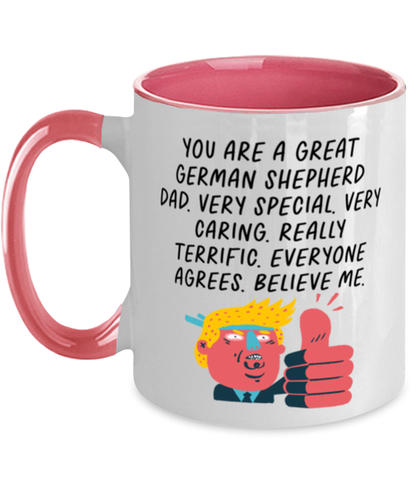 German Shepherd Dad Funny Mug, Coffee Cup, Unique Gag Idea, Him Her