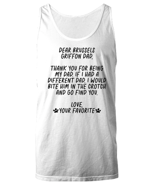 Brussels Griffon Dad Funny Tank Top, Unisex, Unique Gag Idea, Him Her