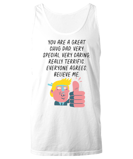 Chug Dad Funny Tank Top, Unisex, Unique Gag Idea, Him Her